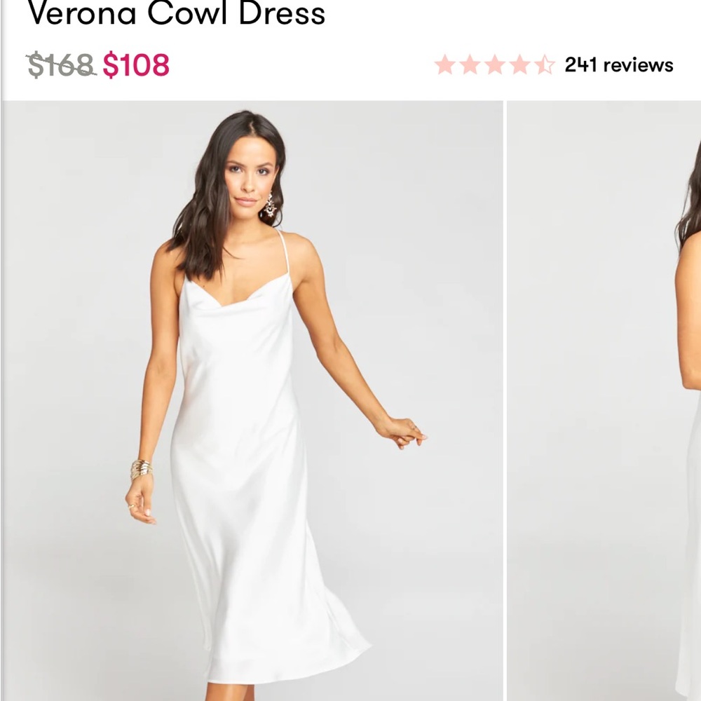 Show Me Your Mumu Verona Cowl dress White XS